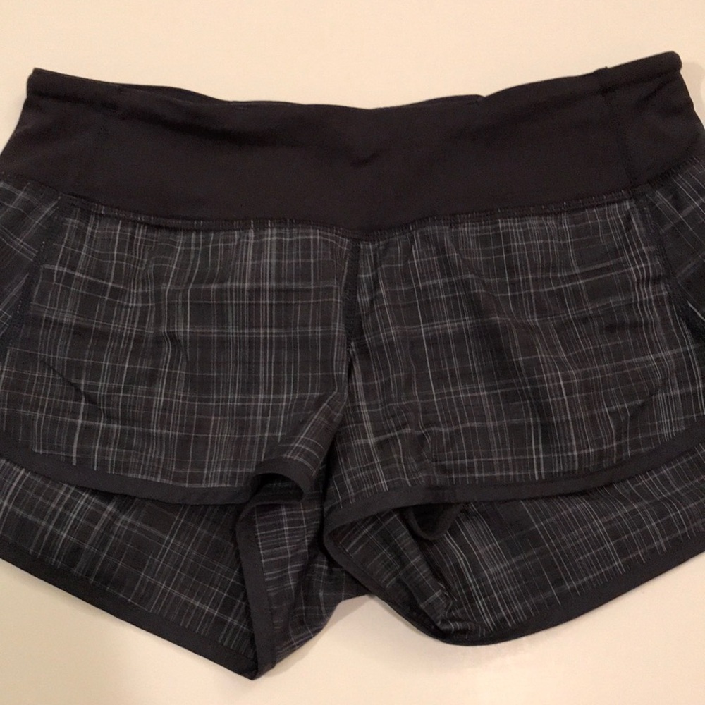 VGUC lululemon 2 way speed short size 4